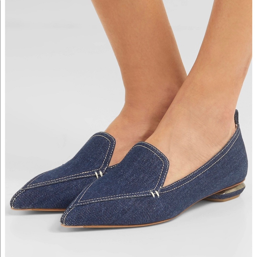 Nicholas Kirkwood Denim Flats